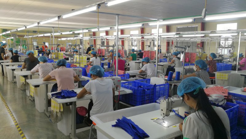 森荣手袋越南工厂正式投产实景拍摄